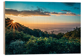 Hout print Blue Ridge Mountains, North Carolina