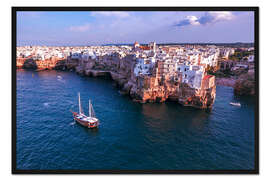 Gerahmter Kunstdruck Polignano a Mare, Apulien