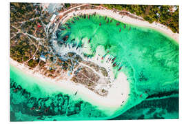 Foam board print Zanzibar, Aerial View