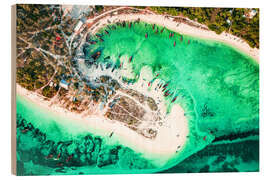 Stampa su legno Zanzibar, Aerial View