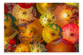 Wall print  Chinese parasols - Frank Fell
