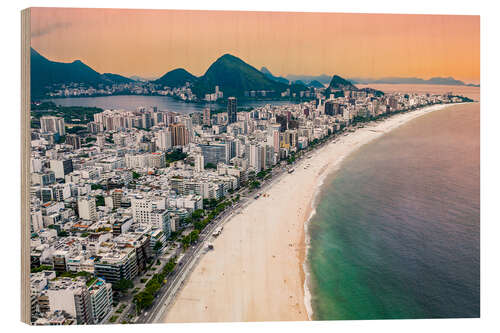 Hout print Praia do Leblon, Rio de Janeiro
