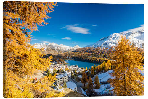 Canvas print View of Saint Moritz