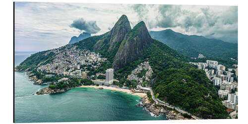 Aluminium print Aerial View of Vidigal, Rio de Janeiro