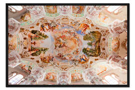 Gerahmter Kunstdruck Wallfahrtskirche St. Peter und Paul in Steinhausen