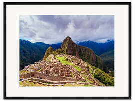 Gerahmter Kunstdruck Die Ruinen von Machu Picchu