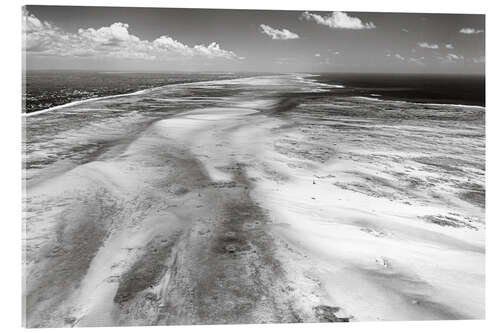 Tableau en verre acrylique Aerial view of Jambiani Beach, Zanzibar