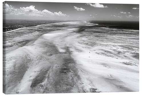 Canvastavla Aerial view of Jambiani Beach, Zanzibar