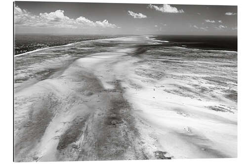 Quadro em plexi-alumínio Aerial view of Jambiani Beach, Zanzibar