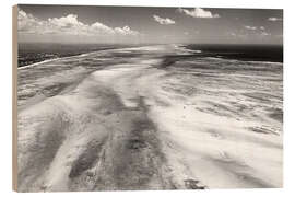 Wood print Aerial view of Jambiani Beach, Zanzibar