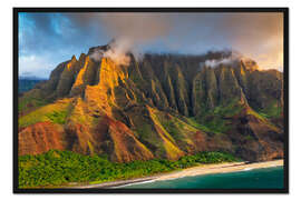 Gerahmter Kunstdruck Na Pali Coast State Park, Kauai