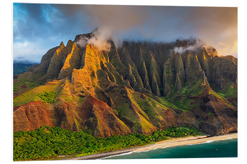 Foam board print Na Pali Coast State Park, Kauai