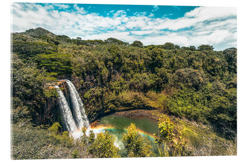 Acrylglasbild Wasserfälle in Kauai, Hawaii