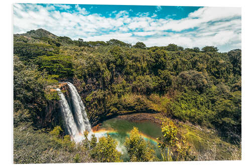 Foam board print Waterfalls in Kauai, Hawaii