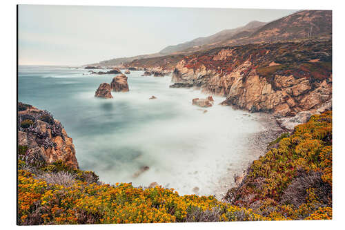 Aluminium print Rocky coast in California