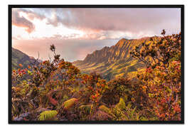 Gerahmter Kunstdruck Napali, Kauai
