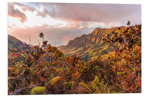 Foam board print Napali, Kauai