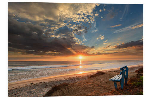 PVC-tavla Bench at The Beach in California