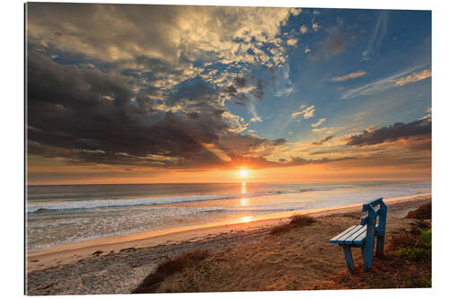 Gallery print Bench at The Beach in California