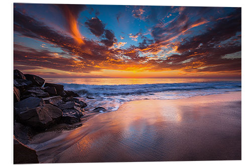 Foam board print Beautiful Sunset on the West Coast