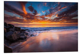 Magnettafel Wunderschöner Sonnenuntergang an der West Coast