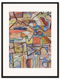 Gerahmter Kunstdruck Geometrische Komposition