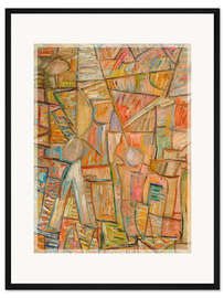 Gerahmter Kunstdruck Abstrakte Komposition in Orange