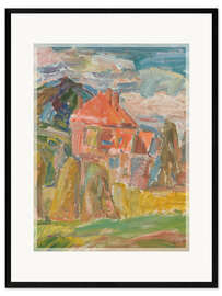 Framed art print Landscape with a Red House