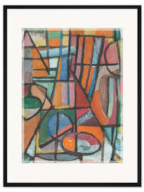 Gerahmter Kunstdruck Abstrakte Geometrische Komposition