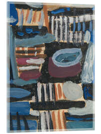 Acrylglasbild Abstrakte Komposition in Blau