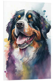 Foam board print Happy Saint Bernard