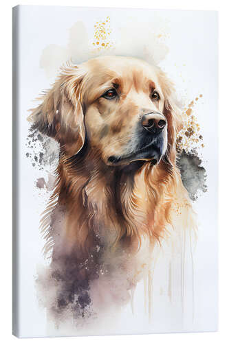 Tableau sur toile Golden Retriever