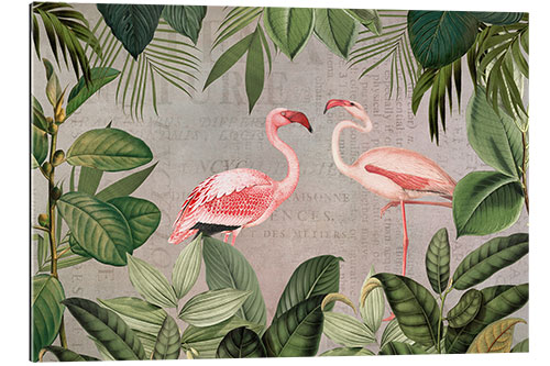 Galleriprint Vintage Flamingo Oasis