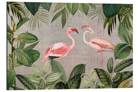 Magnettafel Vintage Flamingo Oasis