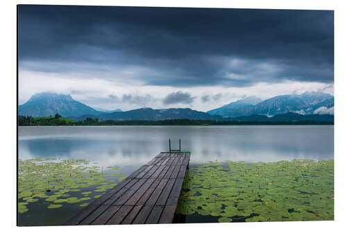 Aluminiumsbilde Evening at Hopfensee, Bavaria