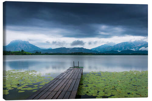 Canvas print Evening at Hopfensee, Bavaria