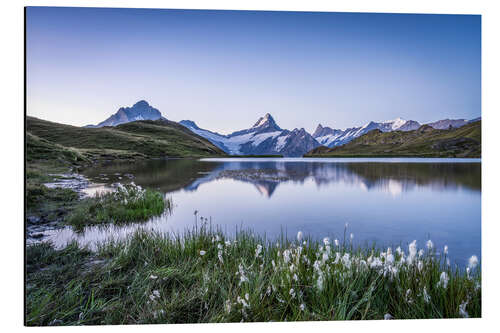 Tableau en aluminium Sunrise at Lake Bachalpsee near Grindelwald