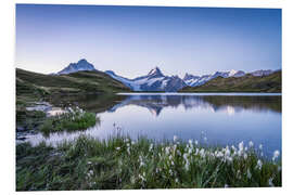 Foam board print Sunrise at Lake Bachalpsee near Grindelwald