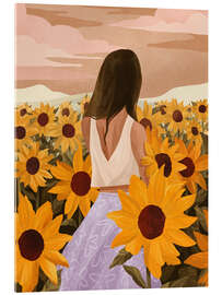 Acrylic print  Sunflower Evenings - Goed Blauw