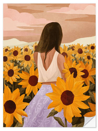 Sticker mural Sunflower Evenings