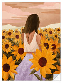 Sticker mural Sunflower Evenings