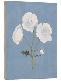 Tableau en bois White on Blue