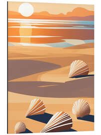 Magnettafel Abstrakte Muscheln am Strand