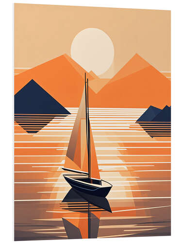 Foam board print Sailboat Geometry