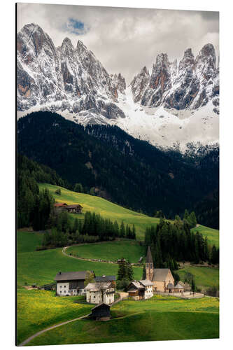 Aluminiumsbilde Villnöß, Dolomites