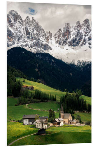 Tableau en PVC Villnöß, Dolomites