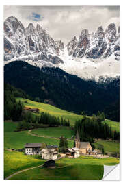 Naklejka na ścianę Villnöß, Dolomites