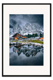 Gerahmter Kunstdruck Geisler Alm