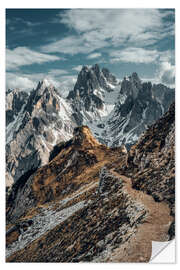 Selvklæbende plakat Cadini di Misurina - Three Peaks National Park