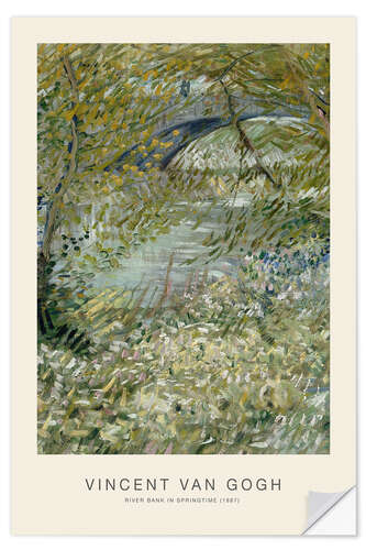 Sticker mural River Bank in Springtime, 1887